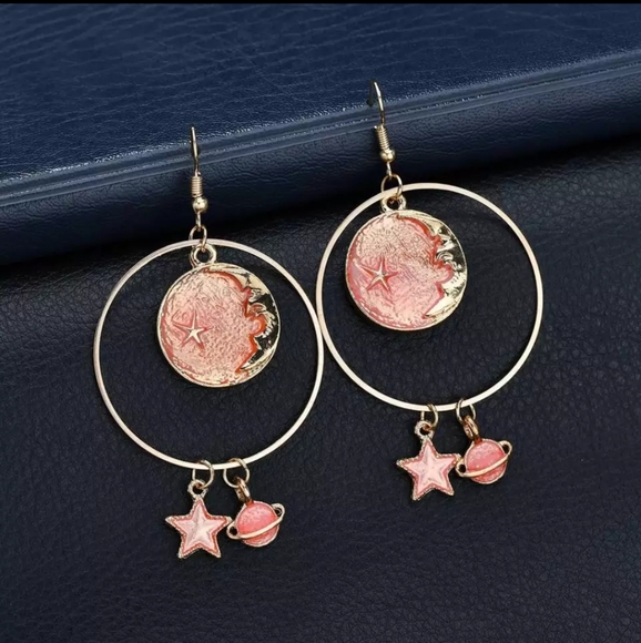 Jewelry - Moon Planet And StarDangle Earrings 2/20$ 10$ Each